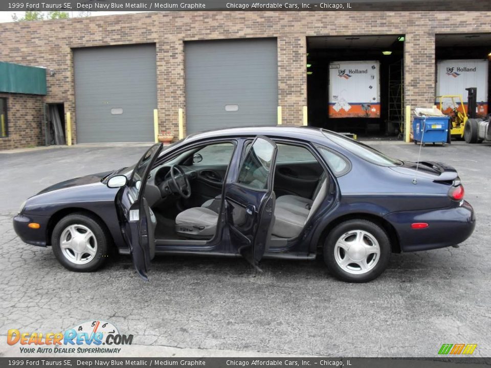 1999 Ford Taurus SE Deep Navy Blue Metallic / Medium Graphite Photo #7