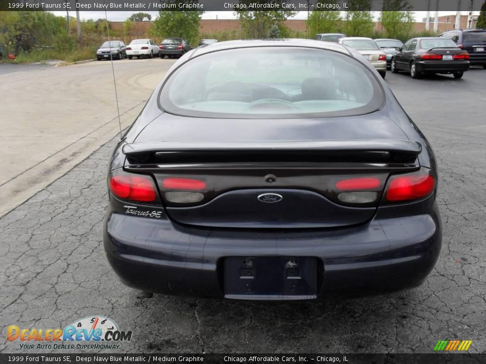 1999 Ford Taurus SE Deep Navy Blue Metallic / Medium Graphite Photo #8