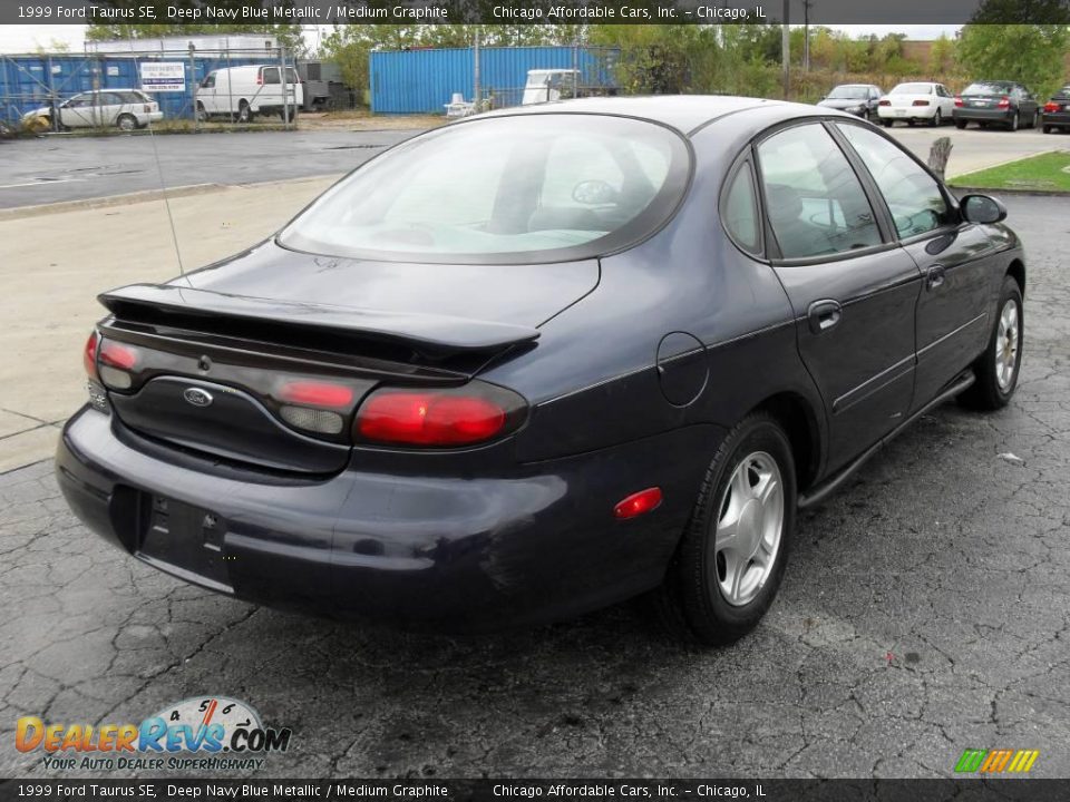 1999 Ford Taurus SE Deep Navy Blue Metallic / Medium Graphite Photo #10