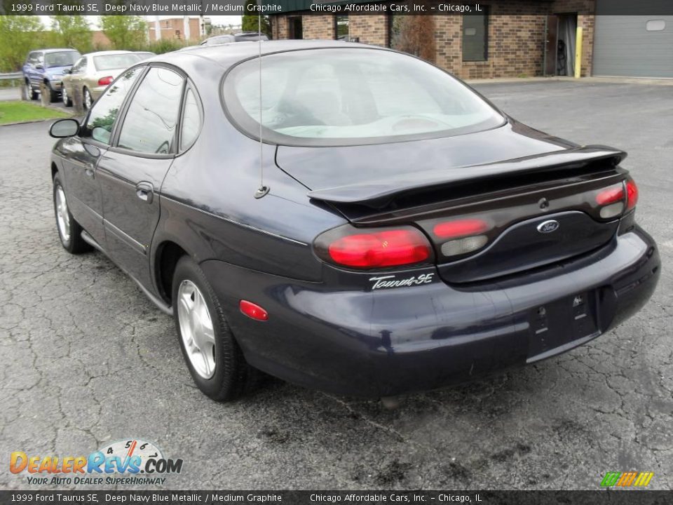 1999 Ford Taurus SE Deep Navy Blue Metallic / Medium Graphite Photo #11