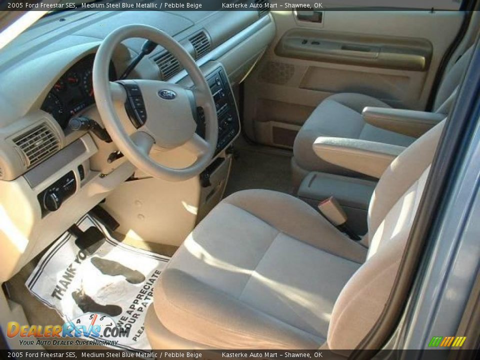 2005 Ford Freestar SES Medium Steel Blue Metallic / Pebble Beige Photo #7