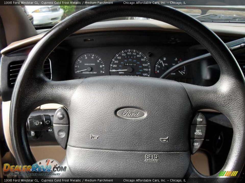 1998 Ford Windstar GL Cypress Gold Frost Metallic / Medium Parchment Photo #14