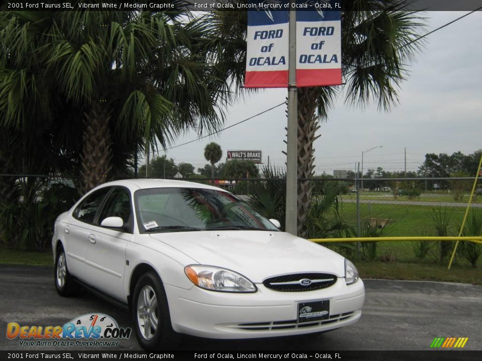 2001 Ford Taurus SEL Vibrant White / Medium Graphite Photo #1