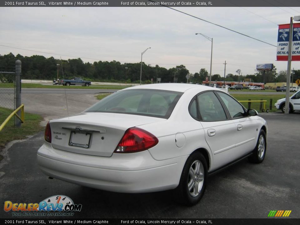 2001 Ford Taurus SEL Vibrant White / Medium Graphite Photo #3