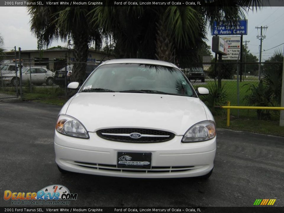 2001 Ford Taurus SEL Vibrant White / Medium Graphite Photo #8