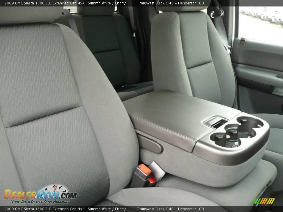 2009 GMC Sierra 1500 SLE Extended Cab 4x4 Summit White / Ebony Photo #5