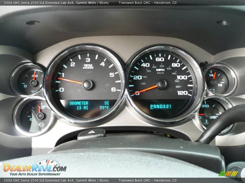 2009 GMC Sierra 1500 SLE Extended Cab 4x4 Summit White / Ebony Photo #9