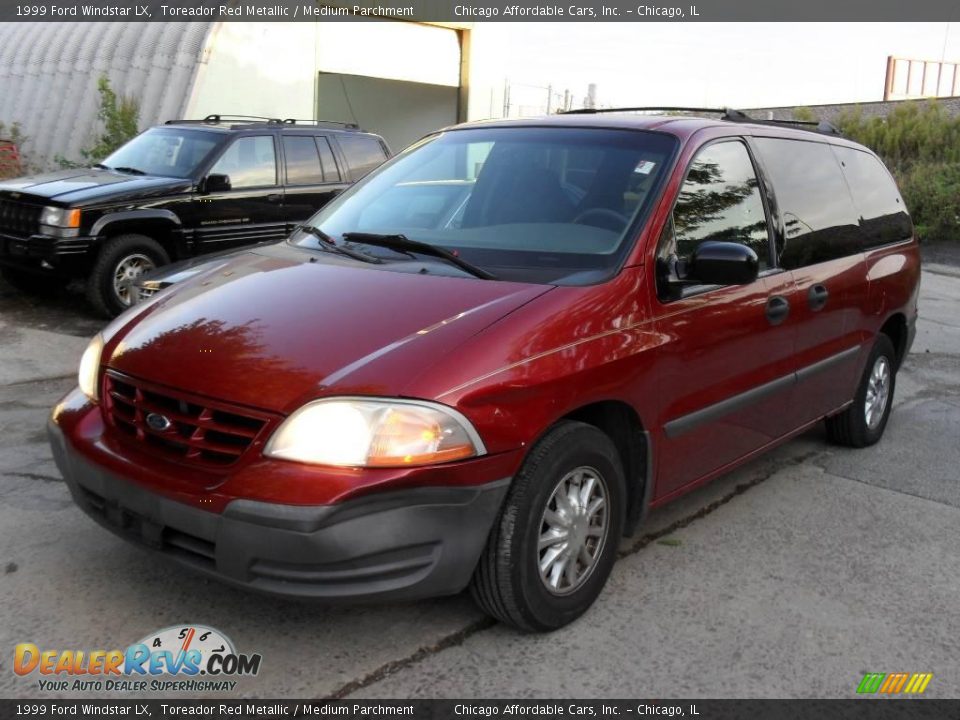 1999 Ford Windstar LX Toreador Red Metallic / Medium Parchment Photo #3