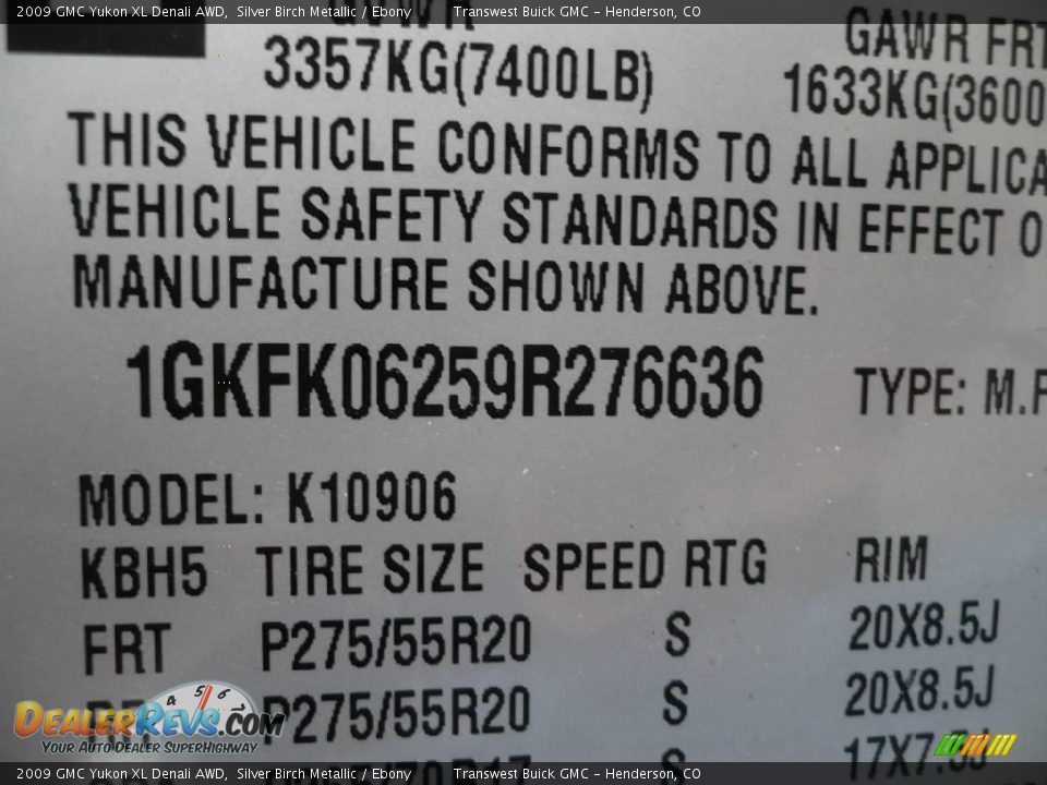 2009 GMC Yukon XL Denali AWD Silver Birch Metallic / Ebony Photo #10