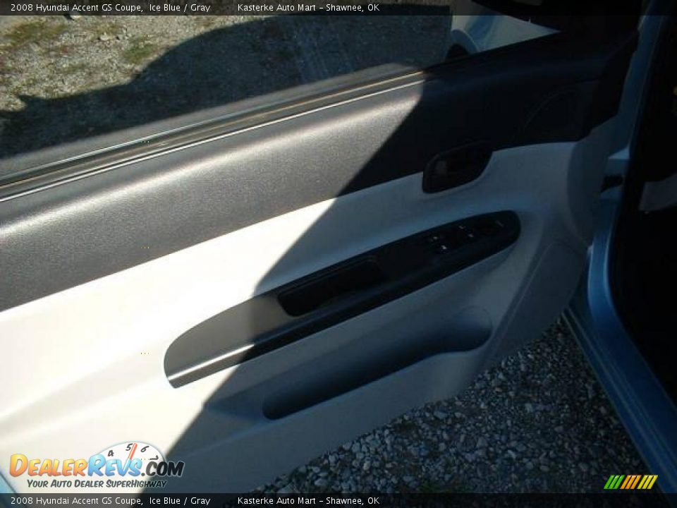 2008 Hyundai Accent GS Coupe Ice Blue / Gray Photo #7