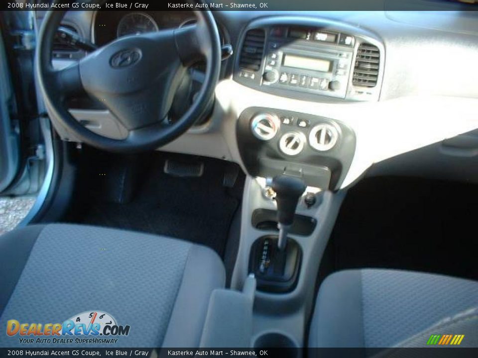 2008 Hyundai Accent GS Coupe Ice Blue / Gray Photo #8