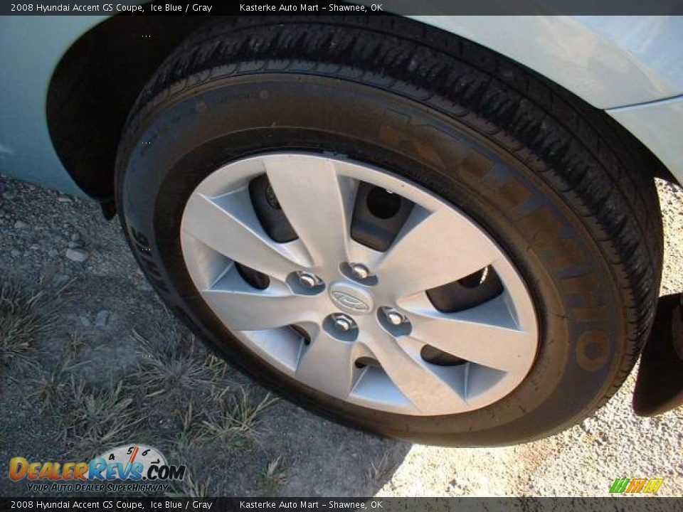 2008 Hyundai Accent GS Coupe Ice Blue / Gray Photo #9