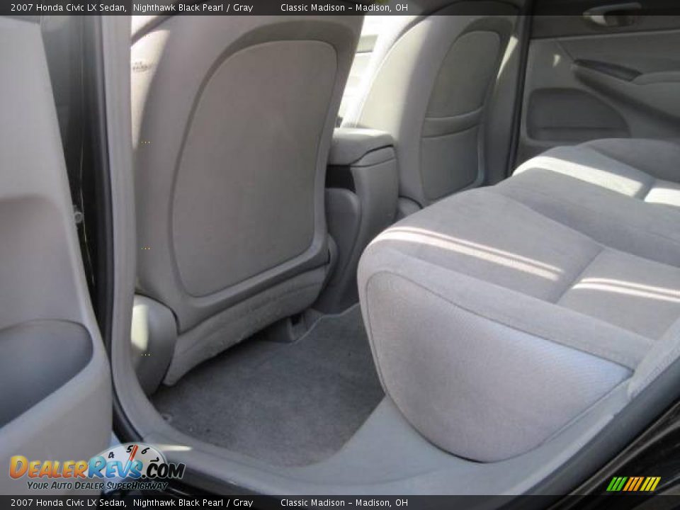 2007 Honda Civic LX Sedan Nighthawk Black Pearl / Gray Photo #14