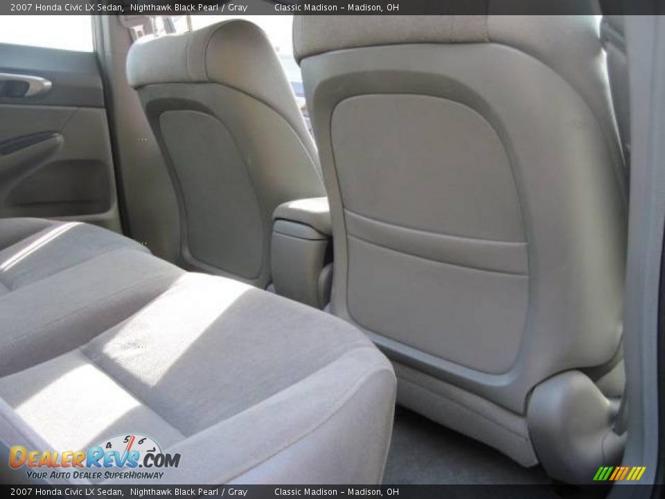 2007 Honda Civic LX Sedan Nighthawk Black Pearl / Gray Photo #15