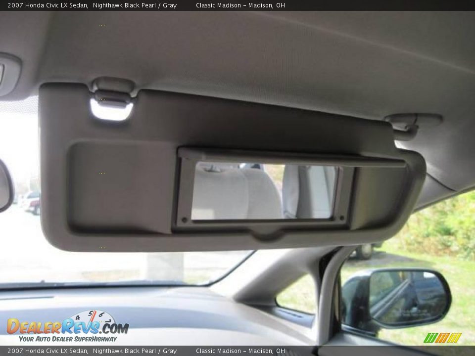 2007 Honda Civic LX Sedan Nighthawk Black Pearl / Gray Photo #20