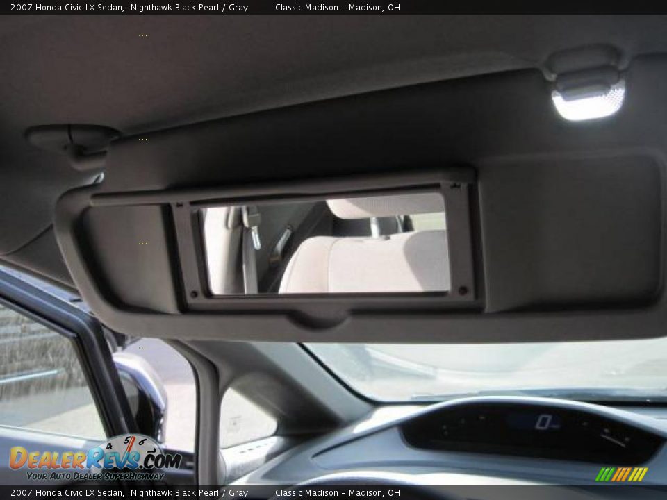 2007 Honda Civic LX Sedan Nighthawk Black Pearl / Gray Photo #21