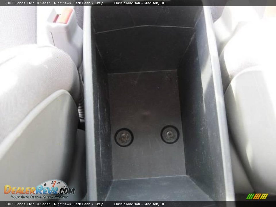 2007 Honda Civic LX Sedan Nighthawk Black Pearl / Gray Photo #25