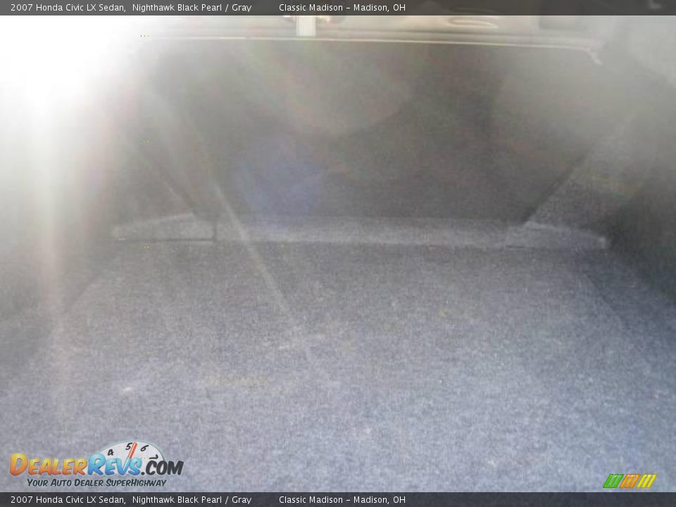 2007 Honda Civic LX Sedan Nighthawk Black Pearl / Gray Photo #28