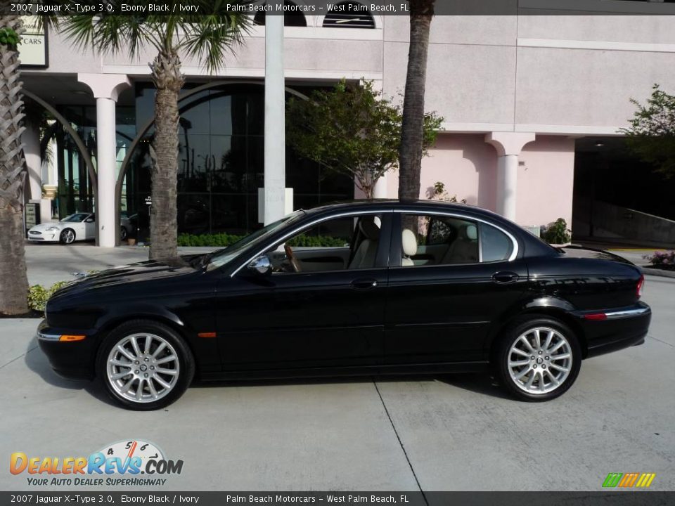 2007 Jaguar X-Type 3.0 Ebony Black / Ivory Photo #3