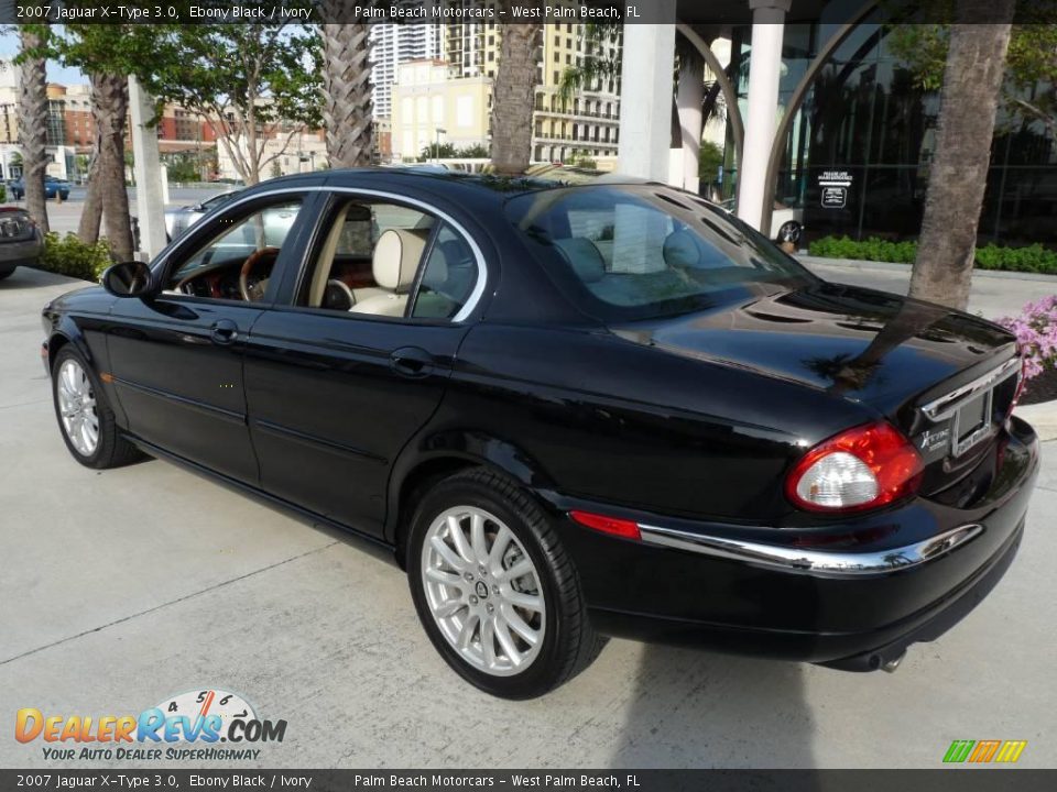 2007 Jaguar X-Type 3.0 Ebony Black / Ivory Photo #4