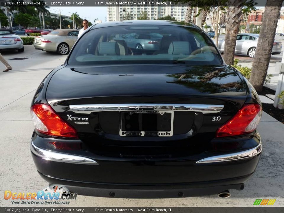 2007 Jaguar X-Type 3.0 Ebony Black / Ivory Photo #5