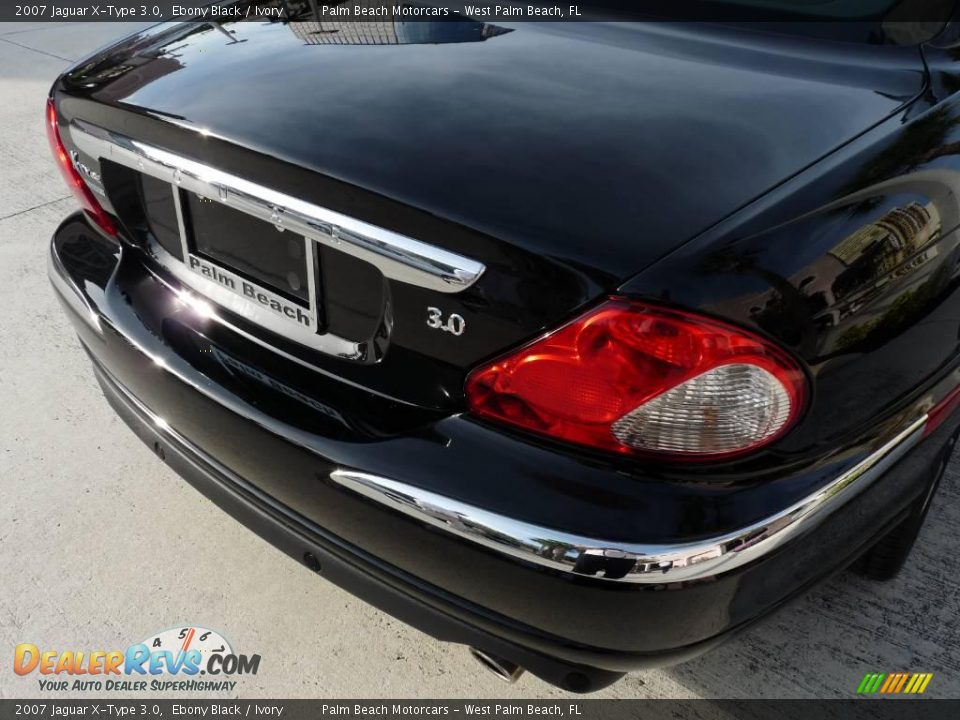 2007 Jaguar X-Type 3.0 Ebony Black / Ivory Photo #8