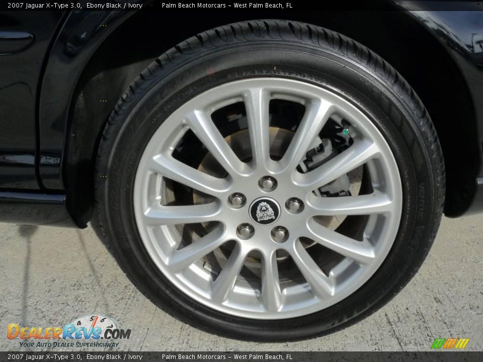2007 Jaguar X-Type 3.0 Ebony Black / Ivory Photo #14