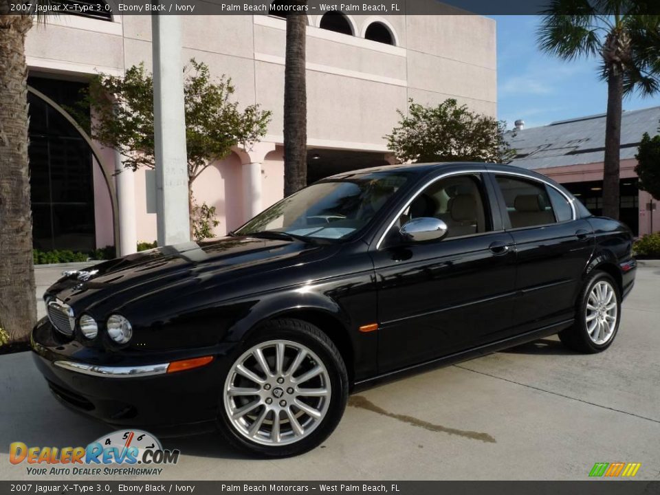 2007 Jaguar X-Type 3.0 Ebony Black / Ivory Photo #16