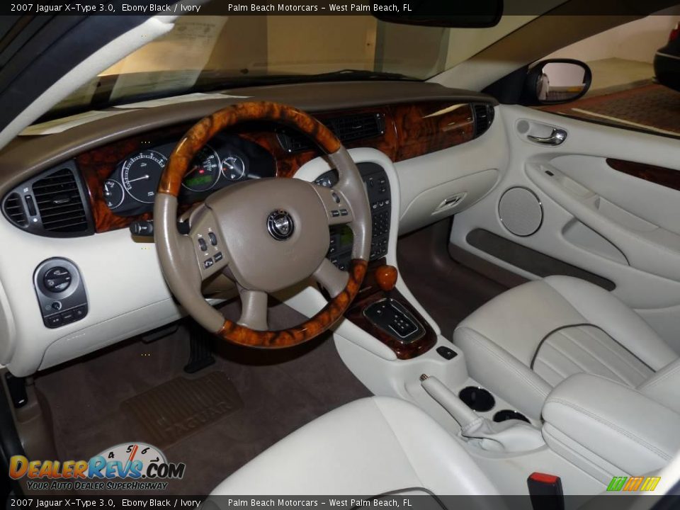 2007 Jaguar X-Type 3.0 Ebony Black / Ivory Photo #17