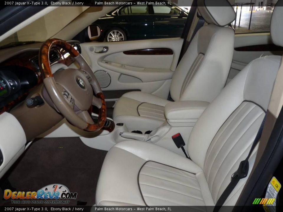2007 Jaguar X-Type 3.0 Ebony Black / Ivory Photo #19