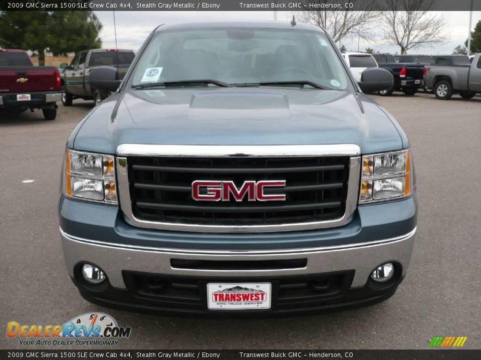 2009 GMC Sierra 1500 SLE Crew Cab 4x4 Stealth Gray Metallic / Ebony Photo #2