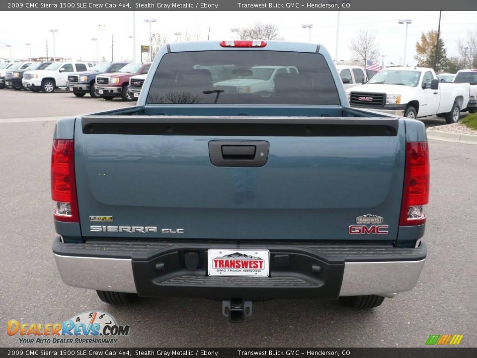 2009 GMC Sierra 1500 SLE Crew Cab 4x4 Stealth Gray Metallic / Ebony Photo #4