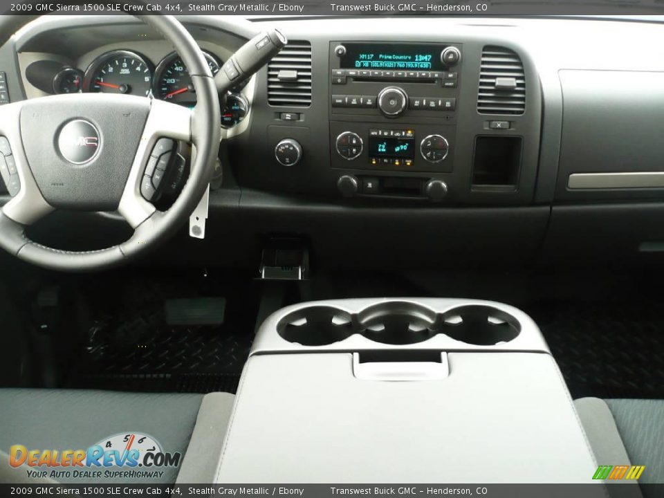2009 GMC Sierra 1500 SLE Crew Cab 4x4 Stealth Gray Metallic / Ebony Photo #6