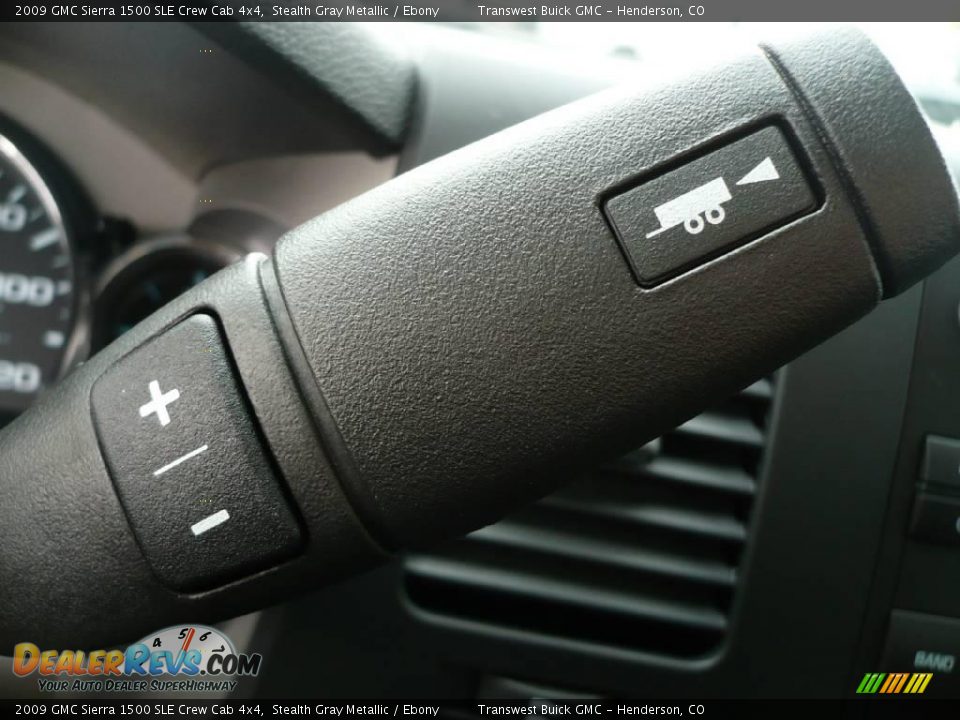 2009 GMC Sierra 1500 SLE Crew Cab 4x4 Stealth Gray Metallic / Ebony Photo #7