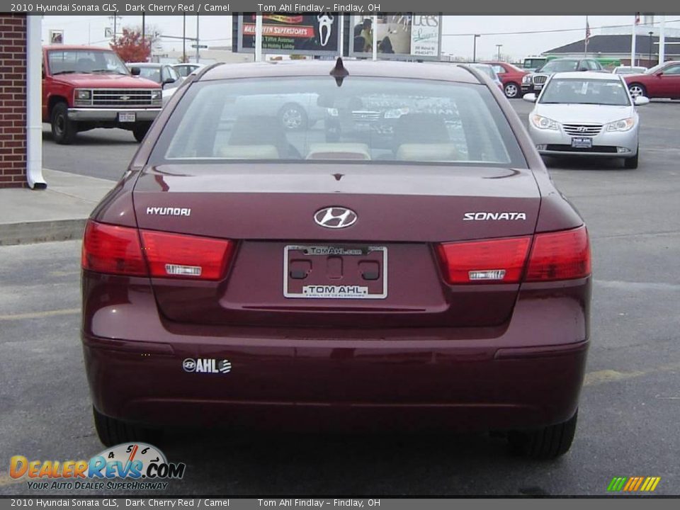 2010 Hyundai Sonata GLS Dark Cherry Red / Camel Photo #4