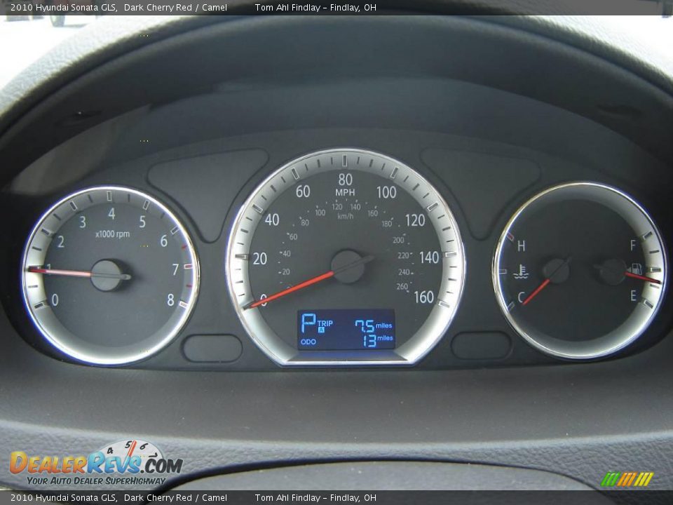 2010 Hyundai Sonata GLS Dark Cherry Red / Camel Photo #13