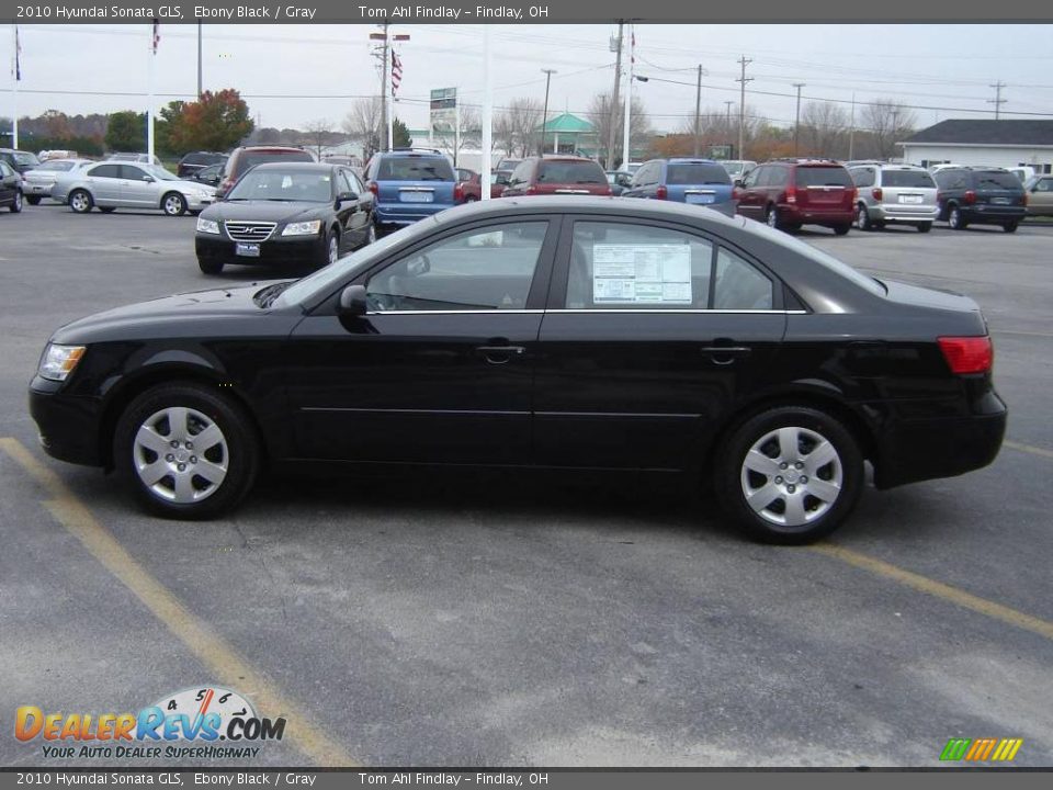 2010 Hyundai Sonata GLS Ebony Black / Gray Photo #6