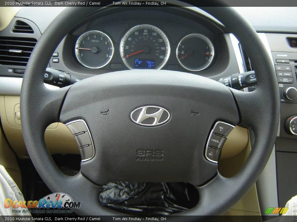 2010 Hyundai Sonata GLS Dark Cherry Red / Camel Photo #14