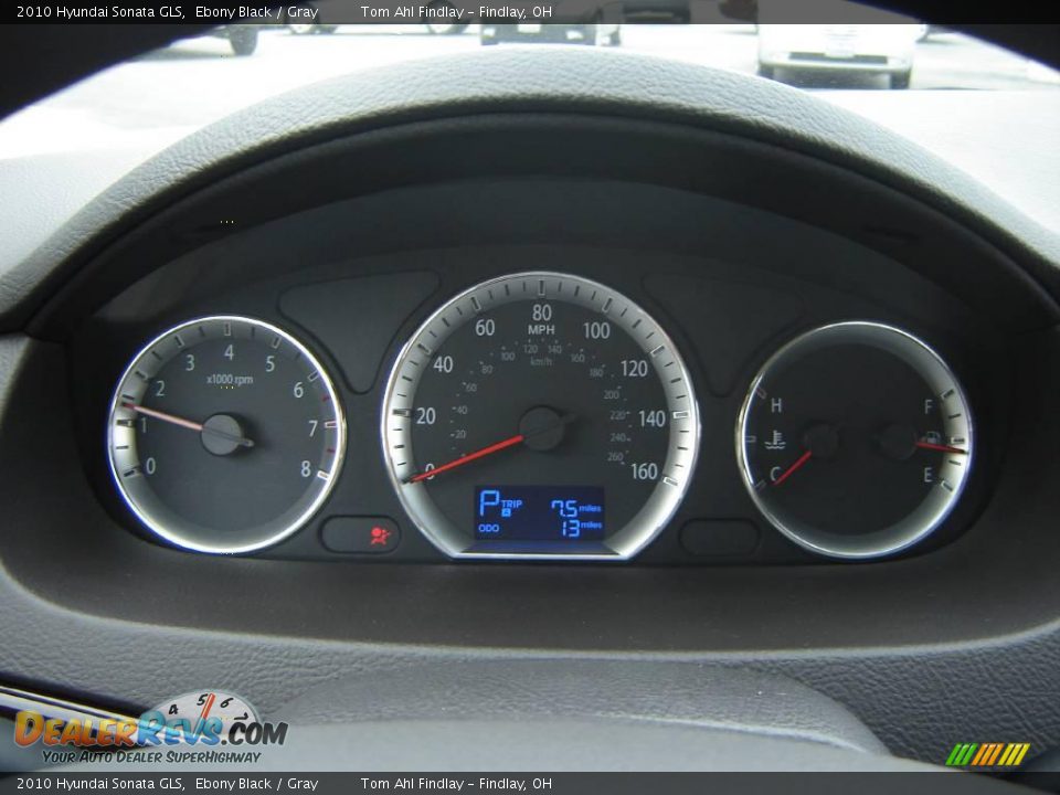 2010 Hyundai Sonata GLS Ebony Black / Gray Photo #13