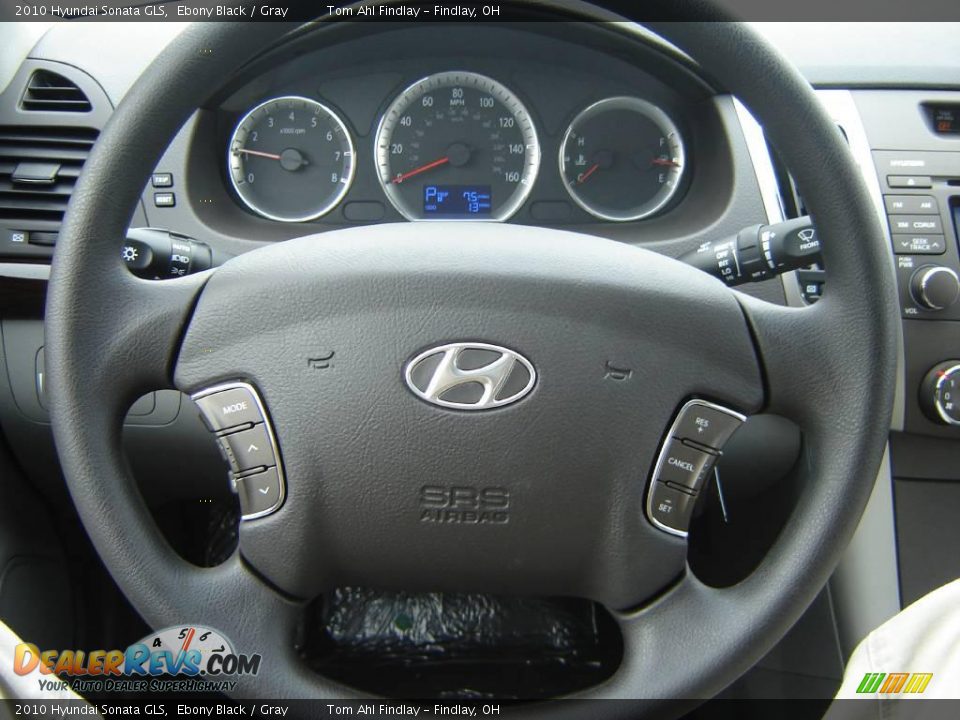 2010 Hyundai Sonata GLS Ebony Black / Gray Photo #14