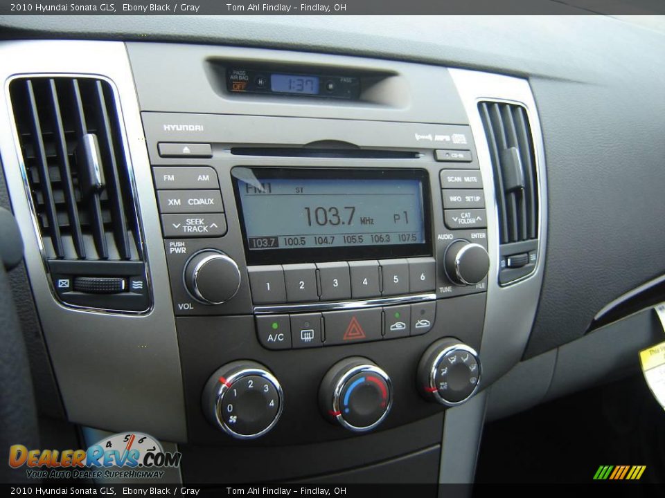 2010 Hyundai Sonata GLS Ebony Black / Gray Photo #15