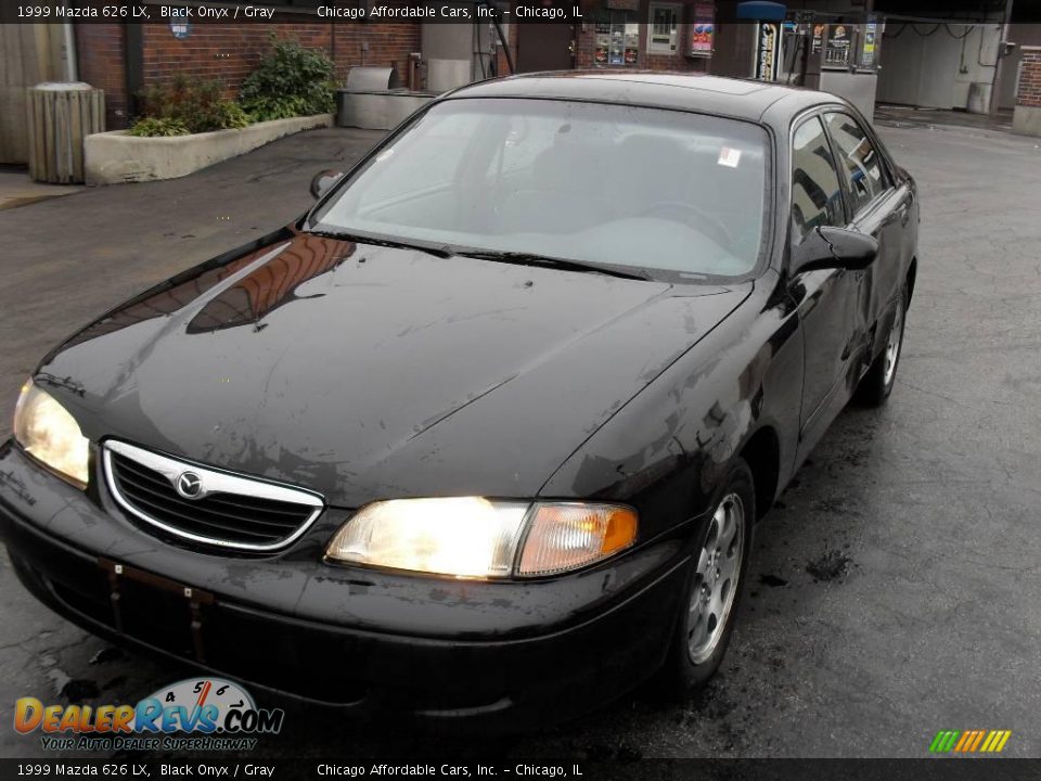1999 Mazda 626 LX Black Onyx / Gray Photo #2
