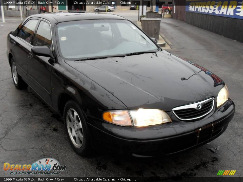 1999 Mazda 626 LX Black Onyx / Gray Photo #3