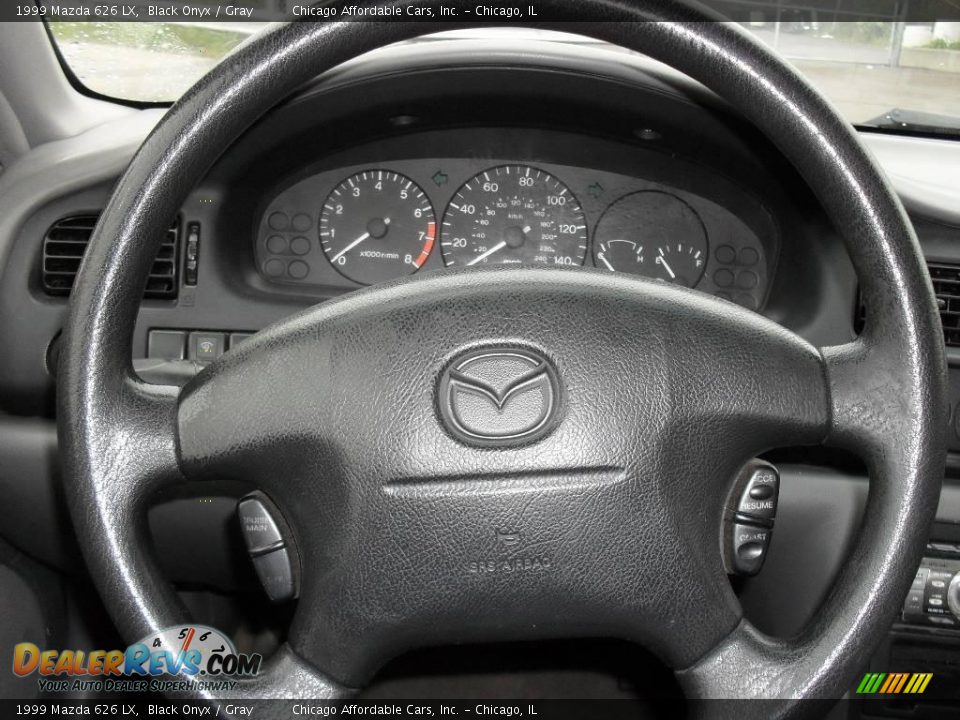 1999 Mazda 626 LX Black Onyx / Gray Photo #10
