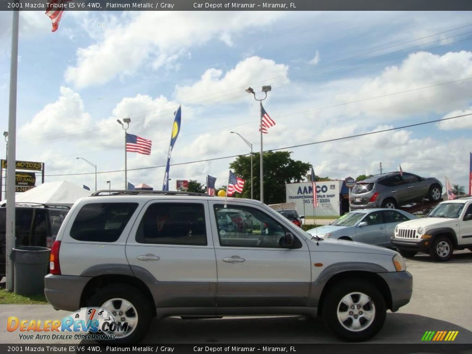 2001 Mazda Tribute ES V6 4WD Platinum Metallic / Gray Photo #2
