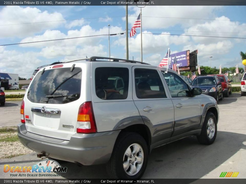 2001 Mazda Tribute ES V6 4WD Platinum Metallic / Gray Photo #3