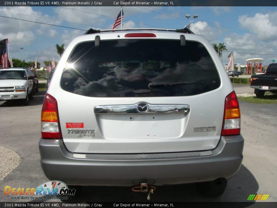 2001 Mazda Tribute ES V6 4WD Platinum Metallic / Gray Photo #4