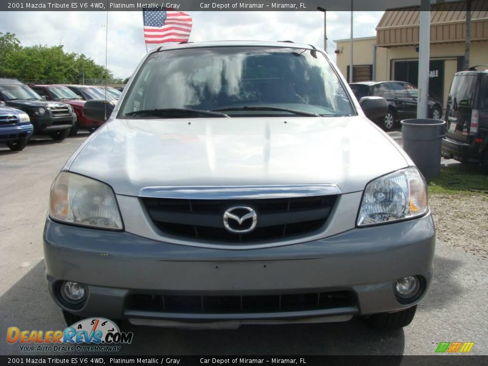 2001 Mazda Tribute ES V6 4WD Platinum Metallic / Gray Photo #9