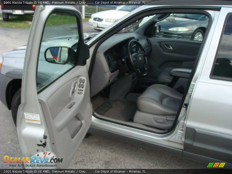 2001 Mazda Tribute ES V6 4WD Platinum Metallic / Gray Photo #10