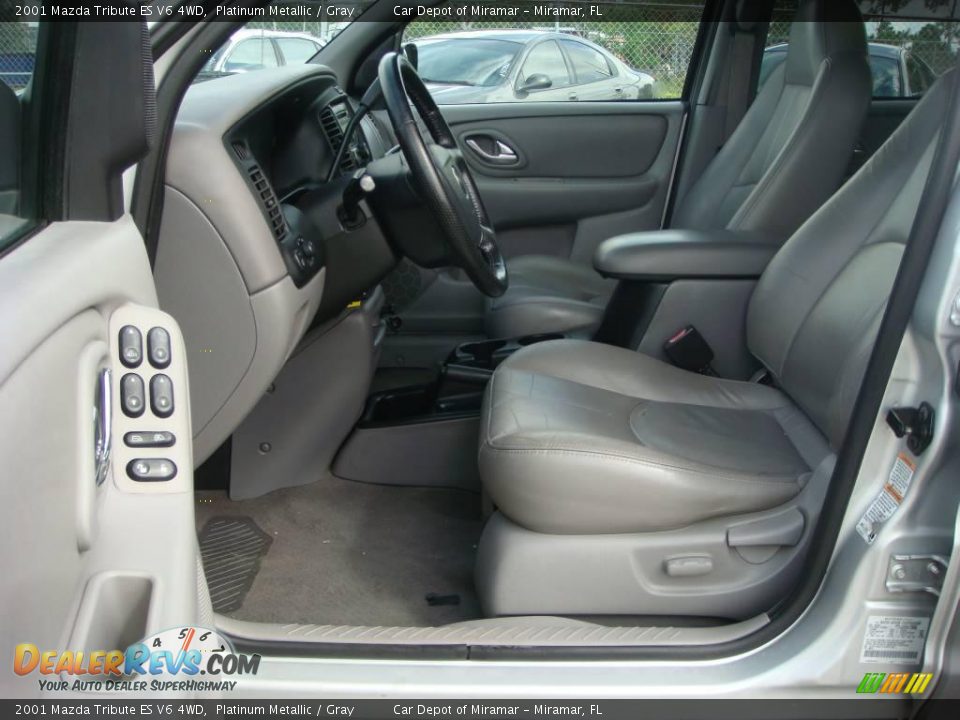 2001 Mazda Tribute ES V6 4WD Platinum Metallic / Gray Photo #11